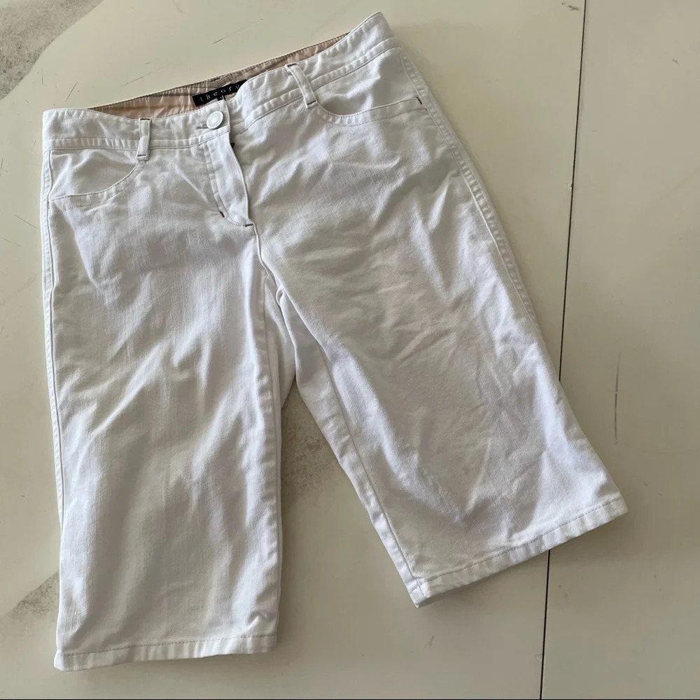 Theory White Biker Shorts - Size 2
